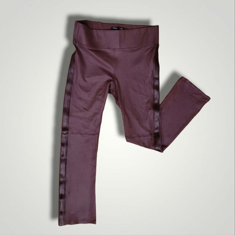 David Lerner Chocolate Leggings with Side Stripes